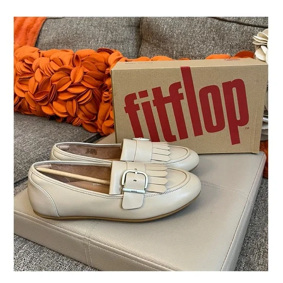 ❣️🆕FitFlop Allegro Fringe Buckled Leather Loafers❣️